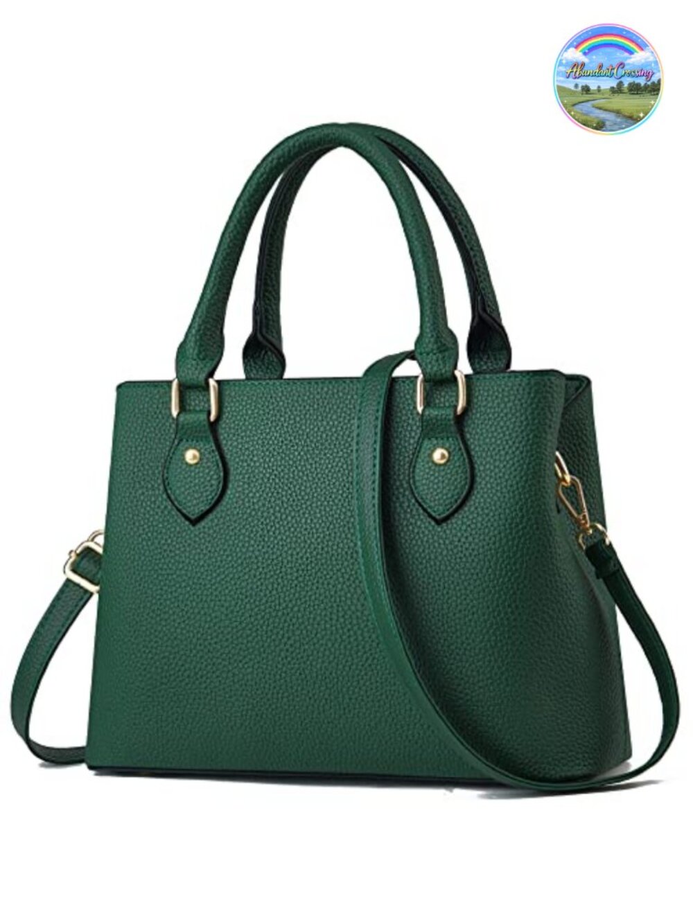 Synthetic Leather Satchel Crossbody Shoulder Bag Tote with Adjustable Strap